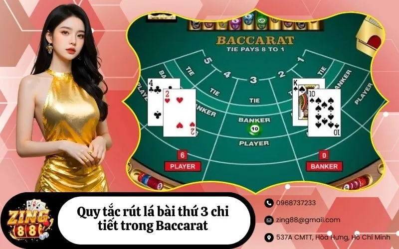 Quy tắc rút lá bài thứ 3 chi tiết trong Baccarat